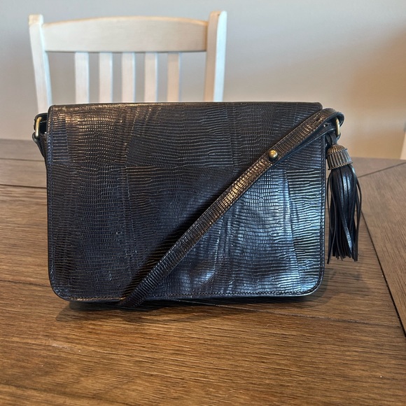 Brahmin all leather vintage crossbody bag in black - Picture 2 of 16